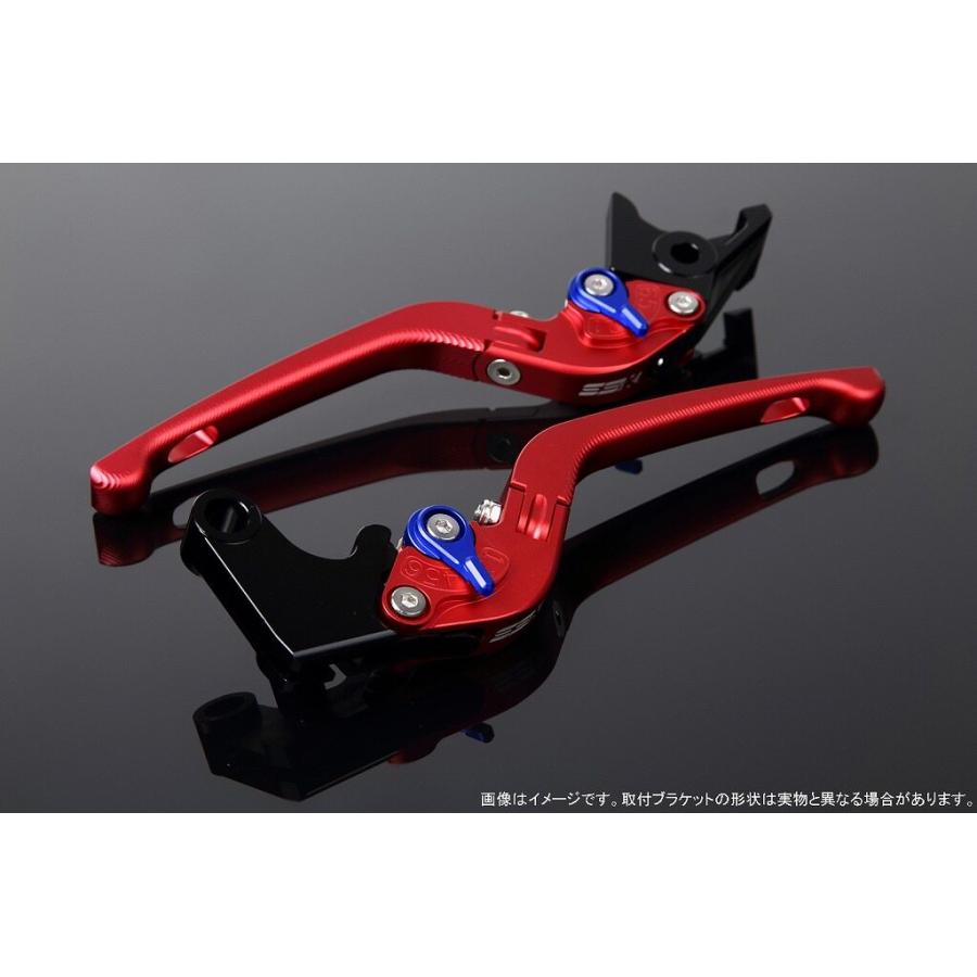 SPEEDRA スピードラ アルミビレットアジャストレバーセット 3D可倒式 アジャスターカラー：マットブルー / レバー本体カラー：マットレッド HONDA ホンダ | SPEEDRA