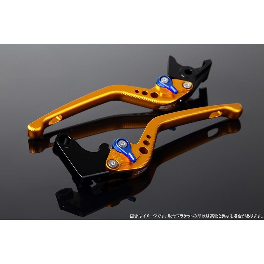 SPEEDRA スピードラ アルミビレットアジャストレバーセット 3Dロング アジャスターカラー：マットブルー / レバー本体カラー：マットゴールド HONDA ホンダ | SPEEDRA