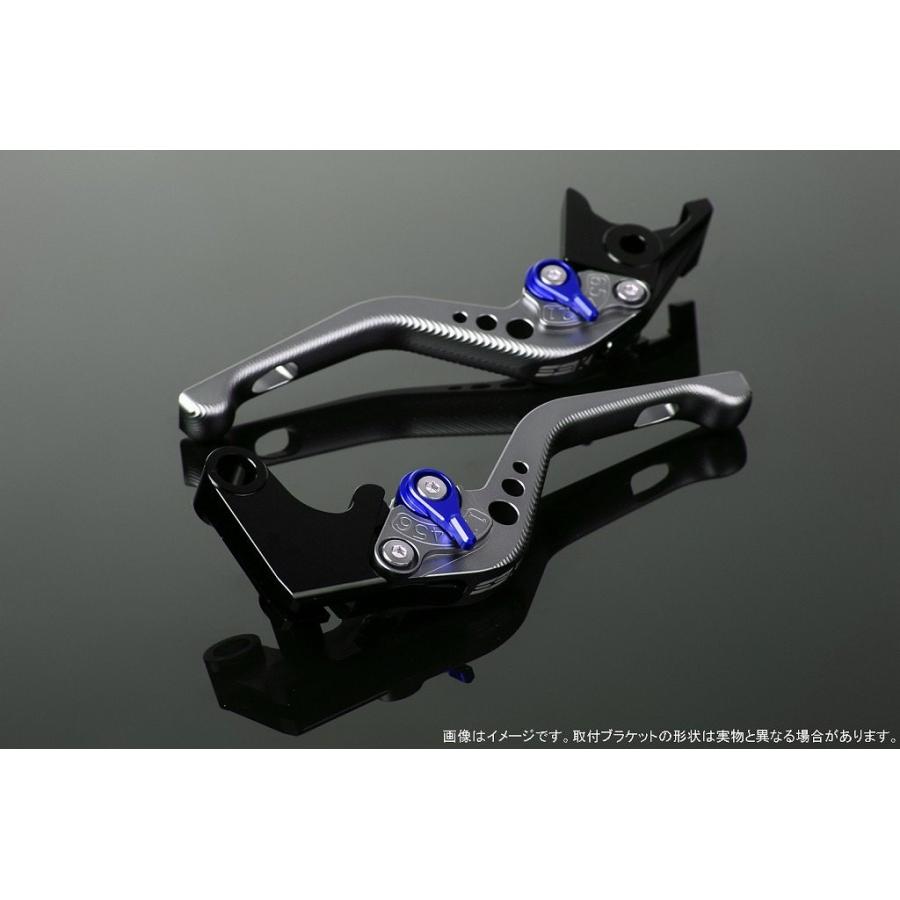 SPEEDRA スピードラ アルミビレットアジャストレバーセット 3Dショート レバー本体カラー：マットチタン / アジャスターカラー：マットブルー HONDA ホンダ | SPEEDRA