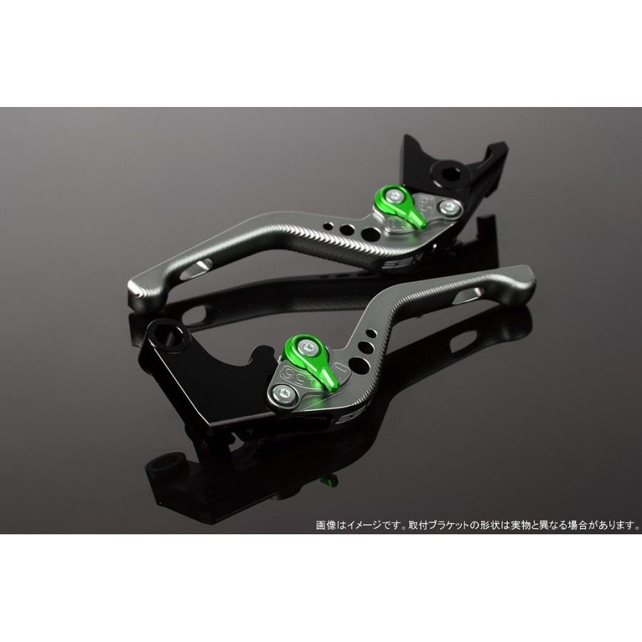 SPEEDRA スピードラ アルミビレットアジャストレバーセット 3Dショート アジャスターカラー：マットグリーン / レバー本体カラー：マットチタン HONDA ホンダ | SPEEDRA