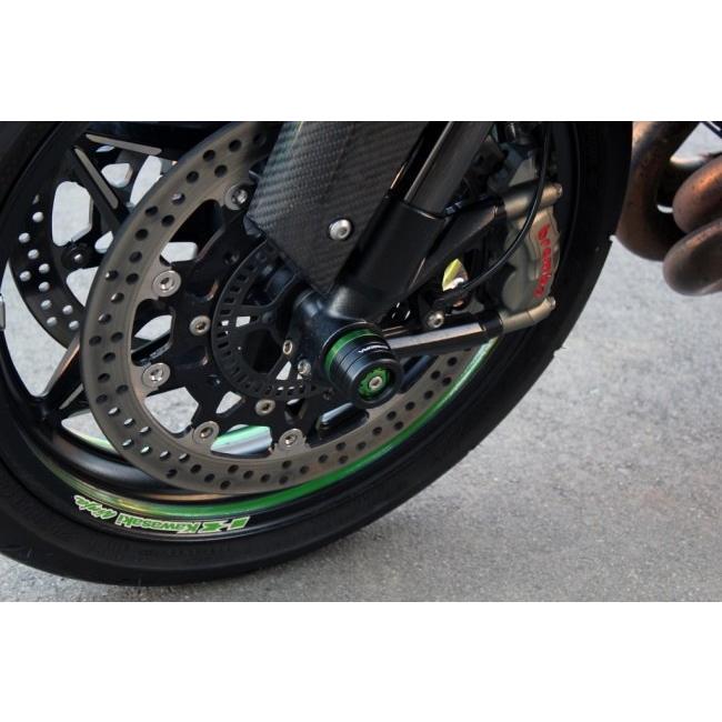 SPEEDRA スピードラ フロントアクスルスライダー カラー：グリーン NINJA H2 H2SX/SE ZX-14R ZX-10R KAWASAKI カワサキ アクスルスライダー フレーム | SPEEDRA | 03