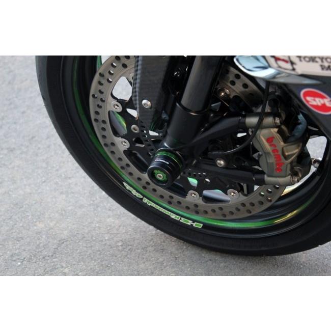SPEEDRA スピードラ フロントアクスルスライダー カラー：グリーン NINJA H2 H2SX/SE ZX-14R ZX-10R KAWASAKI カワサキ アクスルスライダー フレーム | SPEEDRA | 04
