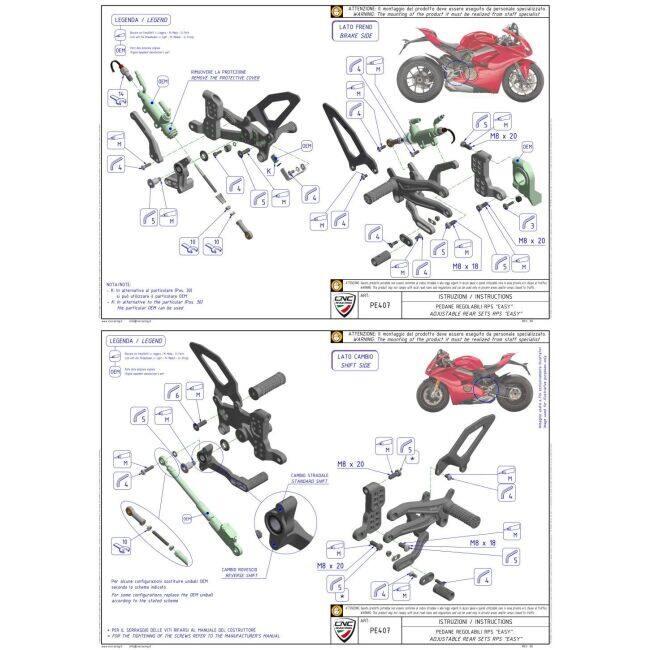 CNC Racing シーエヌシーレーシング RPS アジャスタブル バックステップ EASY カラー：ブラック DUCATI ドゥカティ ステップ 足回り | CNC RACING | 06