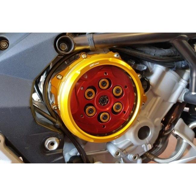 CNC Racing シーエヌシーレーシング クリアクラッチカバー カラー：アルジェント MV AGUSTA アグスタ クラッチカバー エンジンパーツ エンジン_3