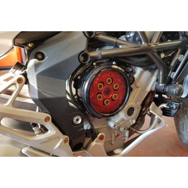 CNC Racing シーエヌシーレーシング クリアクラッチカバー カラー：アルジェント MV AGUSTA アグスタ クラッチカバー エンジンパーツ エンジン_4