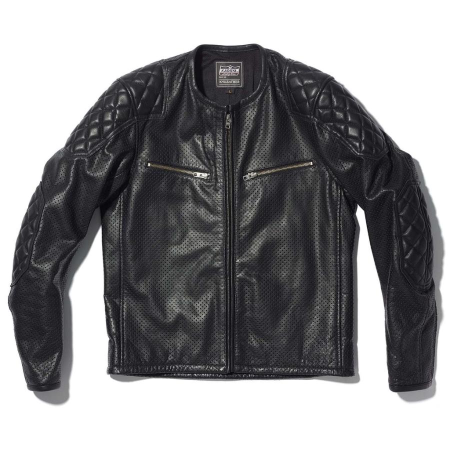 黒パンチングレザージャケット ショートスリーブ 黒パンチングレザージャケット ショートスリーブ