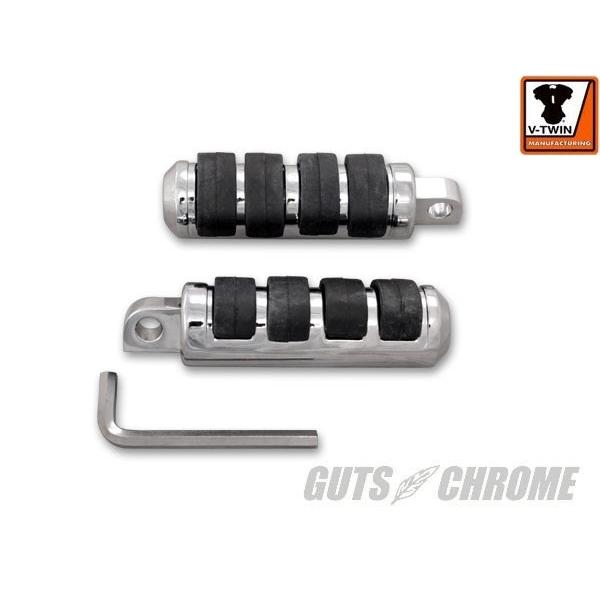 GUTS CHROME - きもっ玉クローム 【V-TWIN】 cats paw フットペグセット 色つや：クローム HARLEY-DAVIDSON ハーレーダビッドソン フットペグ 足どり 足回転運動 バイク-ステップ、ペダル-車、バイク、自転車