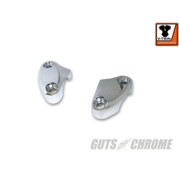 GUTS CHROME - きもっ玉クローム 【V-TWIN】 アーリースタイルライザークランプ HARLEY-DAVIDSON ハーレーダビッドソン ハンドルポスト・ハンドルライザー 手持ち部分 車、バイク、自転車-ハンドル-バイク