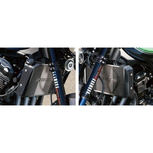 ストライカー ラジエターサイドシュラウドカーボン平織 Z900RS CAFE 2021年モデルのZ900RS/CAFE対応のカーボン製ラジエターシュラウドが
