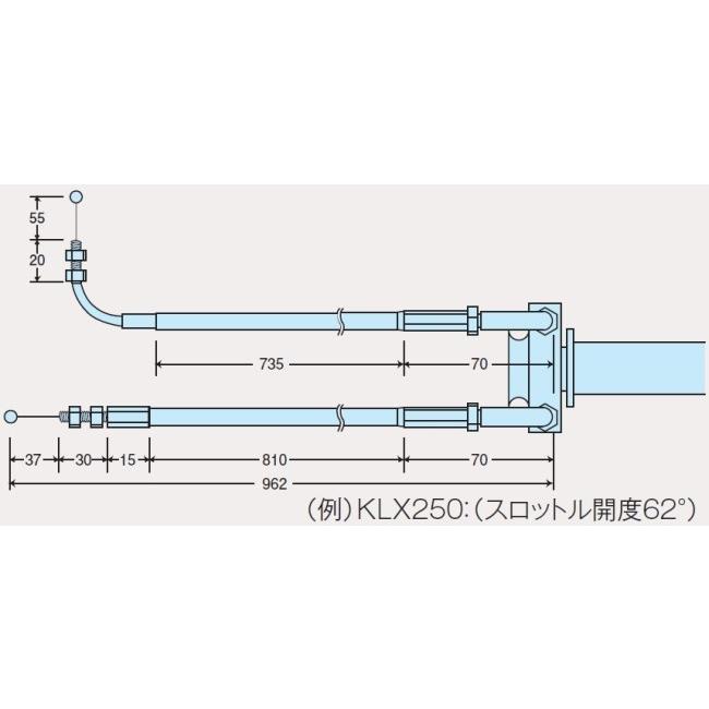 POSH Faith ポッシュ フェイス スムーススリムラインハイスロットルキット カラー：シャンパンゴールド Dトラッカー KLX250 KLX250ES KLX250SR 250SB｜webike02｜05