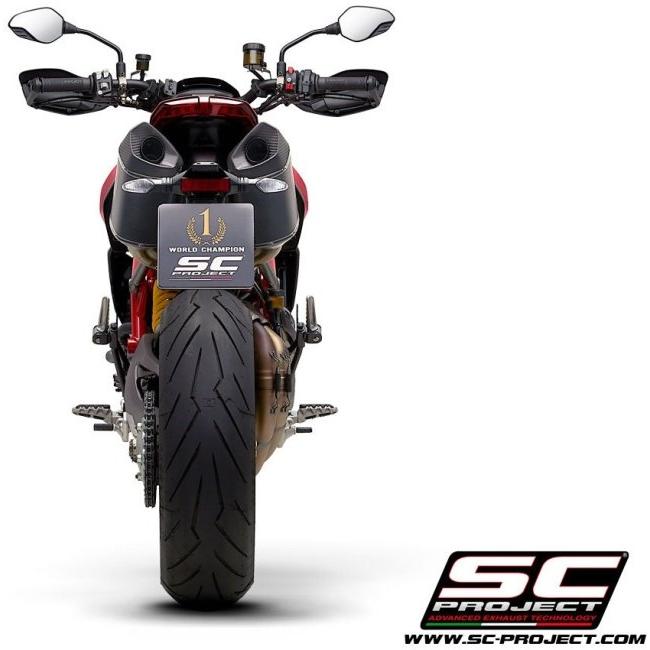 SC-PROJECT SCプロジェクト SC1-M ツイン スリップオンサイレンサー【公道走行可】 本体材質：カーボン HYPERMOTARD 950 RVE SP DUCATI ドゥカティ マフラーの画像