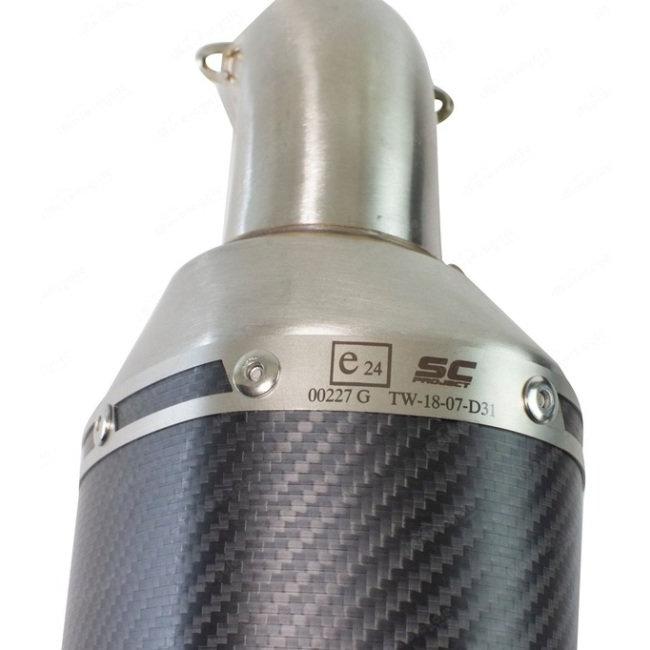 SC-PROJECT SCプロジェクト SC1-M ツイン スリップオンサイレンサー【公道走行可】 本体材質：カーボン HYPERMOTARD 950 RVE SP DUCATI ドゥカティ マフラーの画像