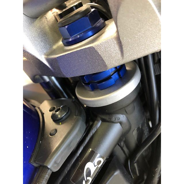 REAL EQUIP レアルエキップ ステアリングステムナットセット カラー：オレンジ セロー250 YAMAHA ヤマハ ステムナット・ステムボルト ハンドル周辺パーツ_1