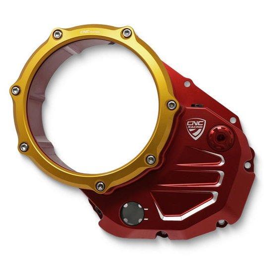 CNC Racing CNCレーシング オイルバスクラッチ クリアカバー カラー：Red／Gold