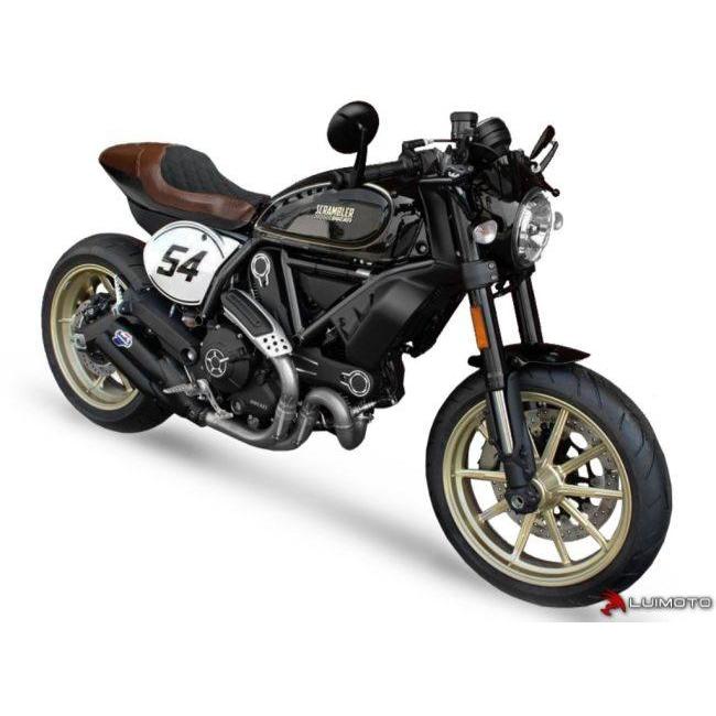 LUIMOTO ルイモト フロントシートカバー カラー：ビンテージブラック SCRAMBLERCAFE SCRAMBLERRACER DUCATI ドゥカティ シートカバー シート関連 外装_4