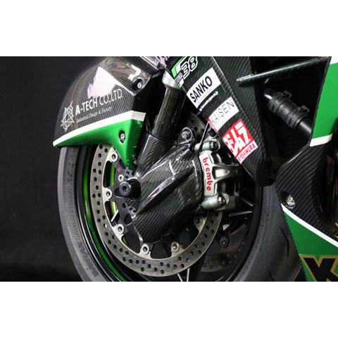 A-TECH エーテック フロントブレーキ冷却ダクトのみ 素材：開繊ドライカーボン Ninja H2 H2R KAWASAKI カワサキ その他フロントフォークオプション・補修部品 | A-TECH | 02