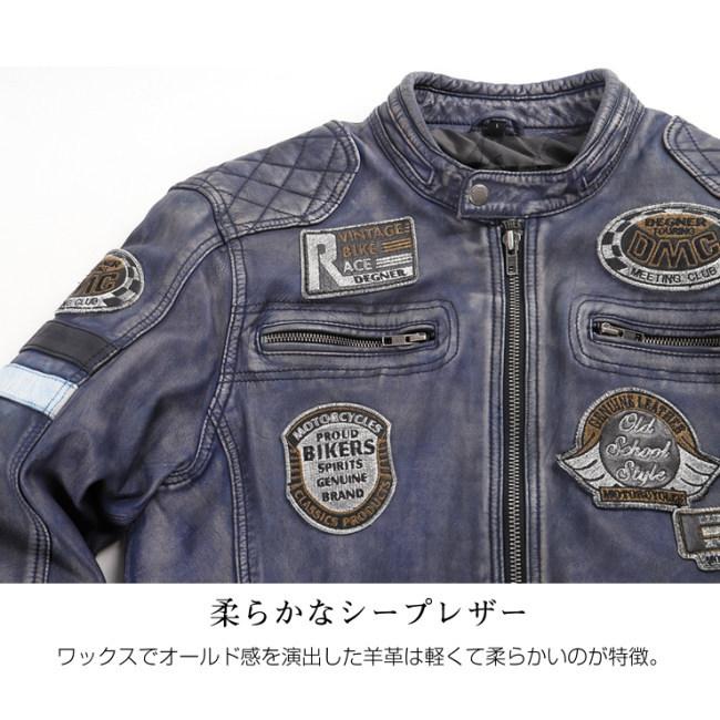 DEGNER デグナー WAX SHEEP LEATHER JACKET[ワックスシープレザージャケット] サイズ：2XL レザージャケット ジャケット アパレル_1