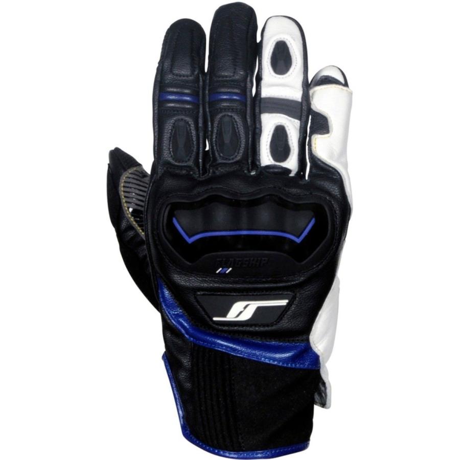 FLAGSHIP（バイク） - FLAGSHIP フラッグシップ Hybrid Leather Glove[ハイブリッドレザーグローブ] 大きさ：L なめし革地球儀 地球儀 お召しもの グローブ-バイク-バイクウェア