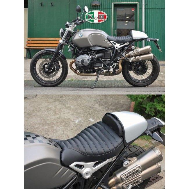 K＆H ケイアンドエイチ フロントシート MID A 中央ライン仕上げ：タックステッチ / タンデムベルト：追加する R NINE T BMW シート シート関連 外装の画像