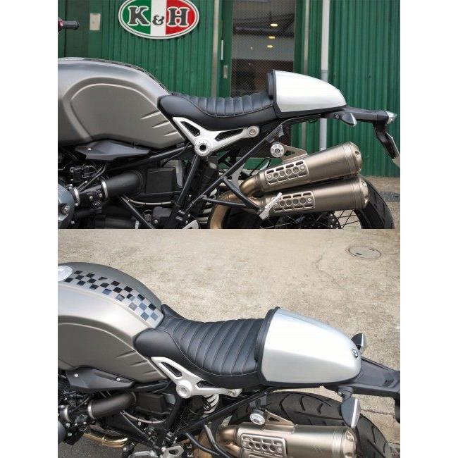 K＆H ケイアンドエイチ フロントシート MID A 中央ライン仕上げ：タックステッチ / タンデムベルト：追加する R NINE T BMW シート シート関連 外装の画像