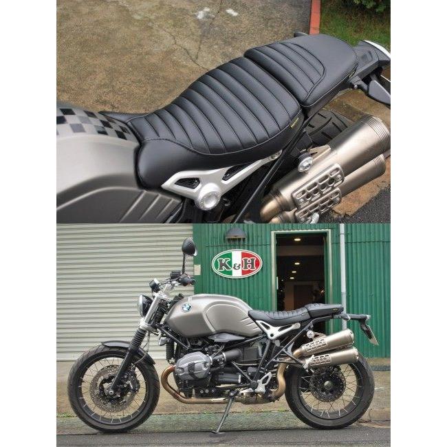 K＆H ケイアンドエイチ フロントシート MID A 中央ライン仕上げ：タックステッチ / タンデムベルト：追加する R NINE T BMW シート シート関連 外装の画像
