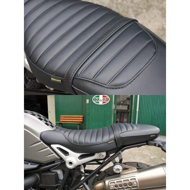 K＆H ケイアンドエイチ フロントシート MID A 中央ライン仕上げ：タックステッチ / タンデムベルト：追加する R NINE T BMW シート シート関連 外装の画像