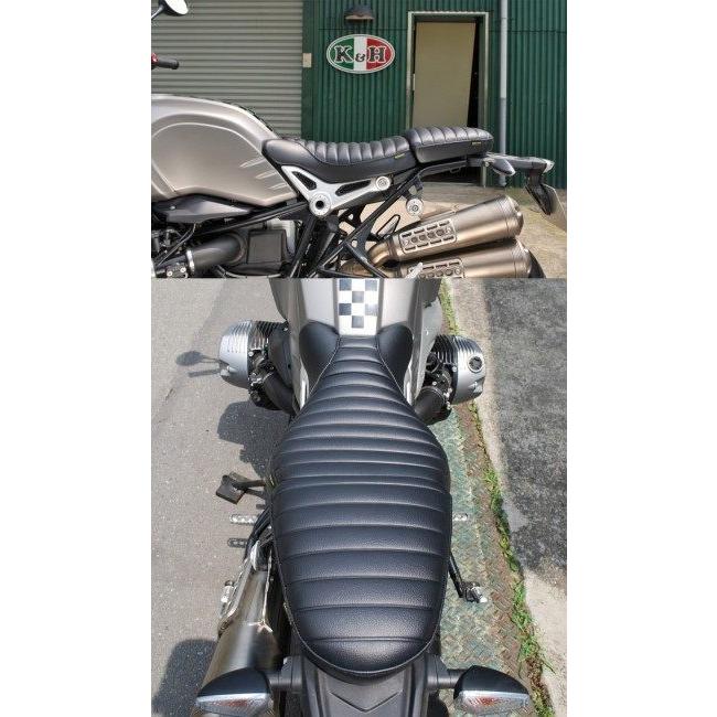 K＆H ケイアンドエイチ フロントシート MID A 中央ライン仕上げ：タックステッチ / タンデムベルト：追加する R NINE T BMW シート シート関連 外装の画像