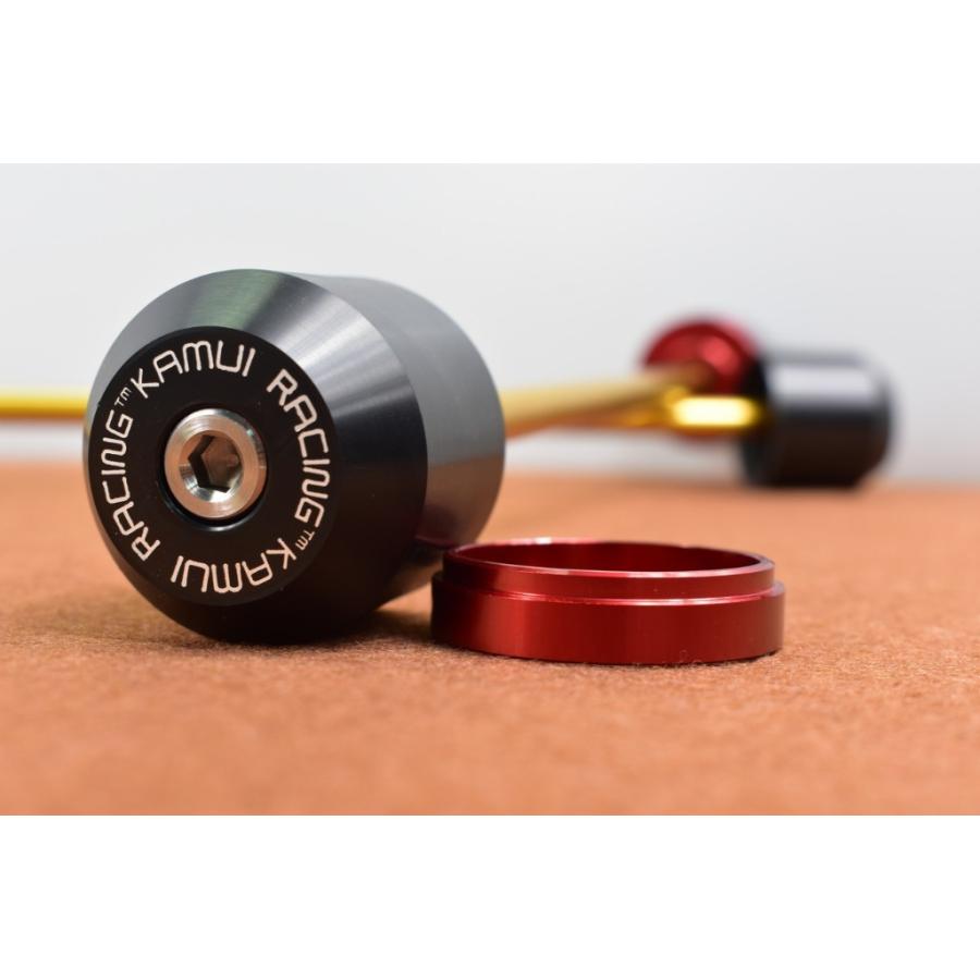 KAMUI カムイ Front-Rear Axle Protector カラー：Red ZX-6R