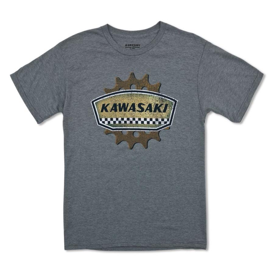 US KAWASAKI 北米カワサキ純正アクセサリー Kawasaki Heritage スプロケットTシャツ サイズ：SM｜webike02