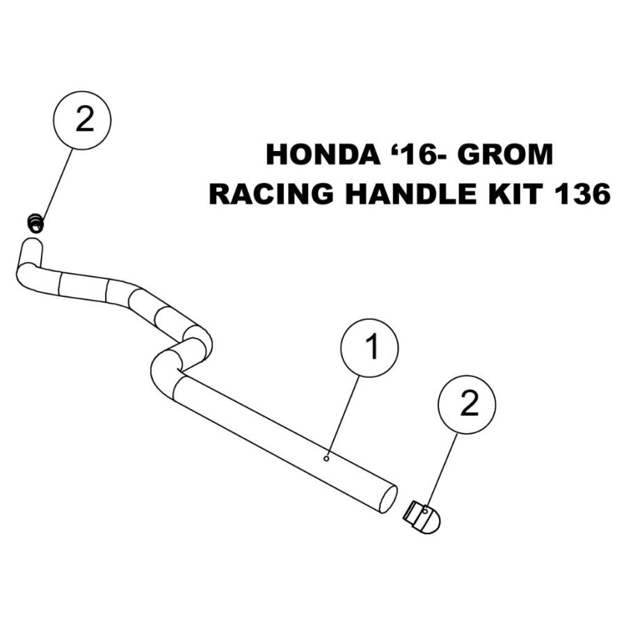 MORIWAKI ENGINEERING モリワキエンジニアリング レーシングハンドルキット 136 GROM HONDA ホンダ ハンドルバー ハンドル | モリワキ