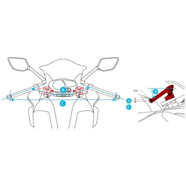 ACTIVE アクティブ セパレートハンドルキット NINJA250 NINJA400