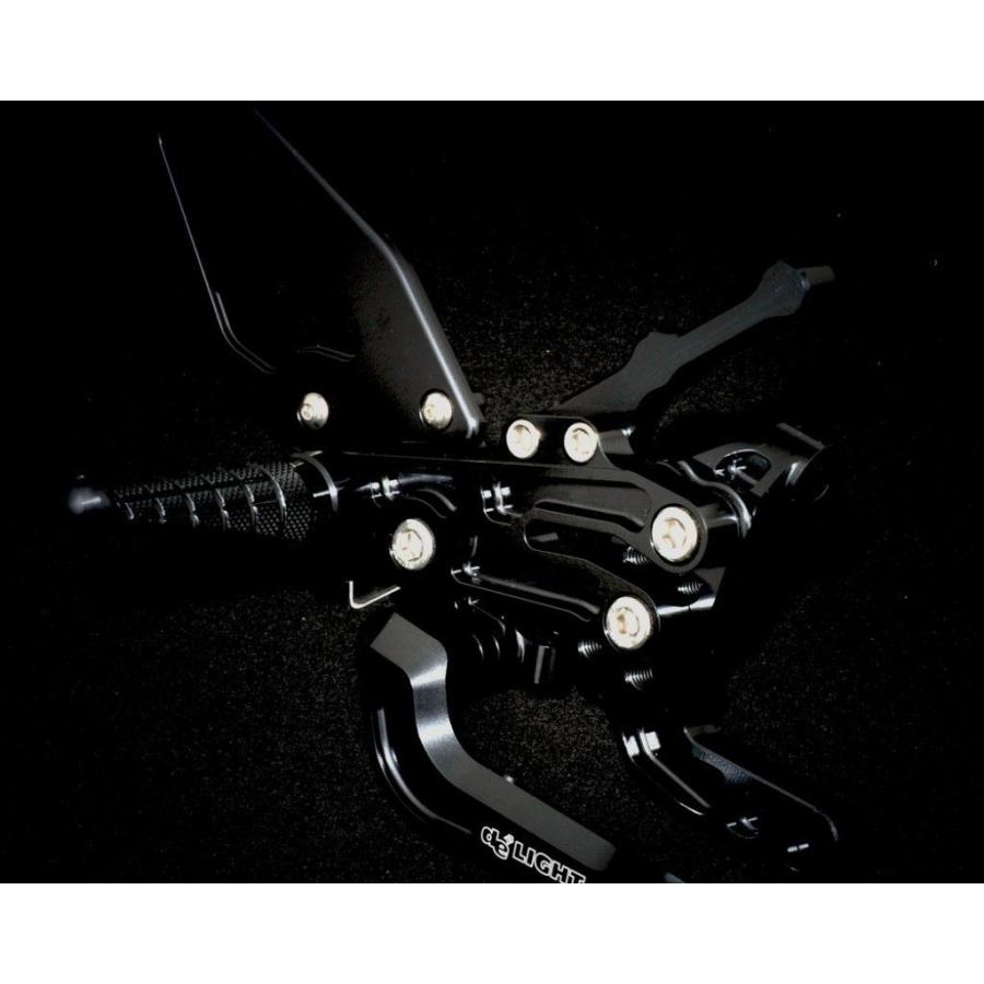 de LIGHT ディライト 4ポジションステップキット カラー：ブラック PANIGALE V4 V4R V4S DUCATI ドゥカティ バックステップ ステップ 足回り