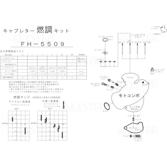 KEYSTER（キースター） キャブレター燃調キット モトコンポ HONDA