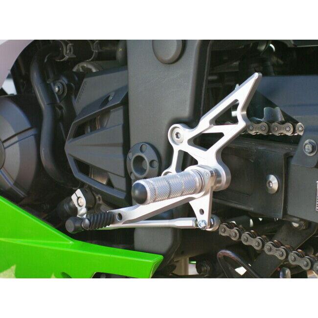 WR’S ダブルアールズ バトルステップ 1ポジションタイプ カラー：シルバーアルマイト Ninja250R Ninja250 Z250 KAWASAKI カワサキ バックステップ ステップ_2