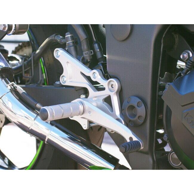WR’S ダブルアールズ バトルステップ 1ポジションタイプ カラー：シルバーアルマイト Ninja250R Ninja250 Z250 KAWASAKI カワサキ バックステップ ステップ_3