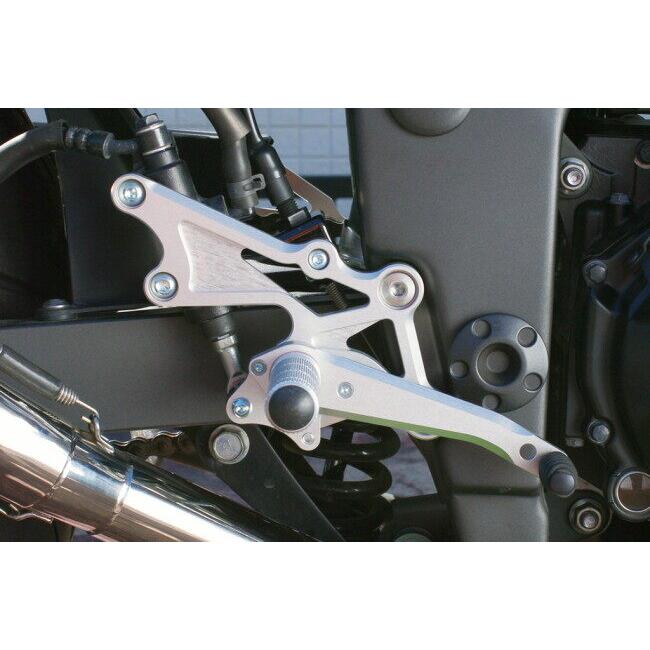 WR’S ダブルアールズ バトルステップ 1ポジションタイプ カラー：シルバーアルマイト Ninja250R Ninja250 Z250 KAWASAKI カワサキ バックステップ ステップ_4