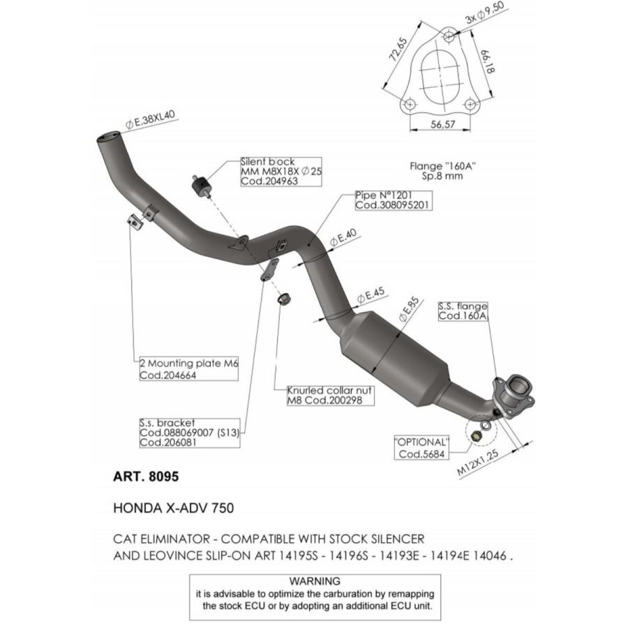 LeoVince レオビンチ HEADERS PIPES X-ADV HONDA ホンダ エキゾーストパイプ マフラー