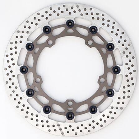 SUNSTAR サンスター ワークスエキスパンド フロントディスクローター フローティングタイプ：セミフローティング / フローティングピンカラー：ブラック 左用 | SUNSTAR（バイク）