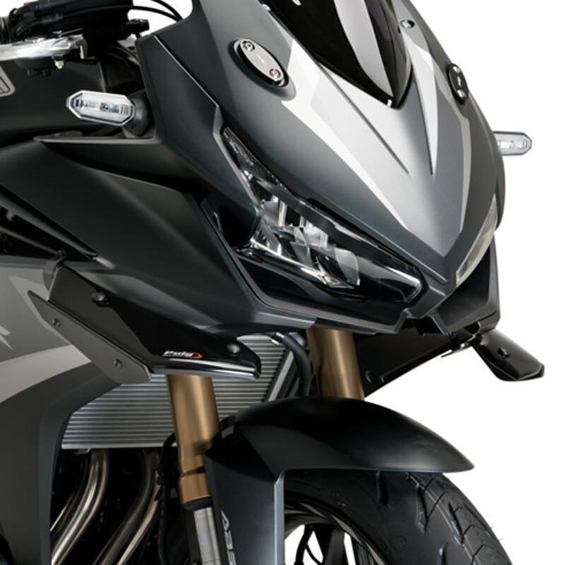 CBR400R Puig サイドスポイラー Puig プーチ サイドダウンフォーススポイラー カラー：ブラック