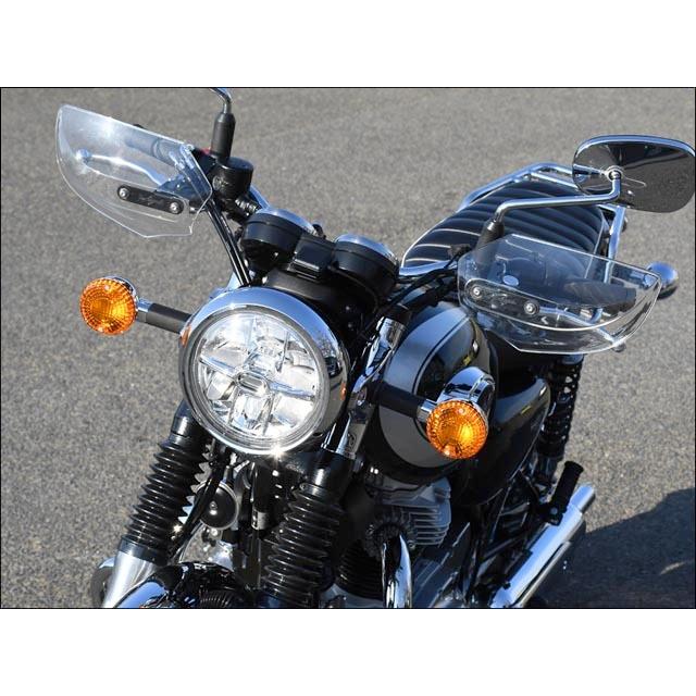 CHIC DESIGN - 今めかしい考える ガイラガントレット 色合い：せつ然たる W800 KAWASAKI カワサキ ハンドガード・ナックルガード 手持ち部分境界線の外側一部分 手持ち部分 車、バイク、自転車-ハンドル-バイク