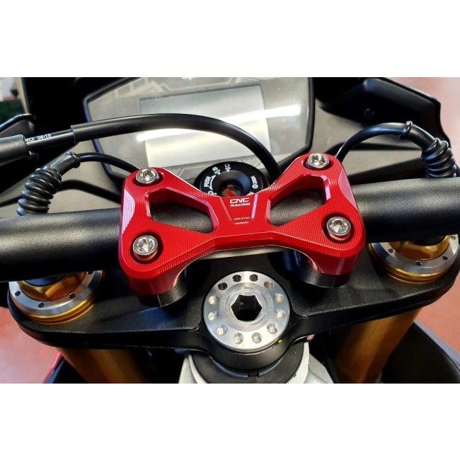 R&G Racing | All Products for Aprilia - Tuono V4 1100 CNC Racing シーエヌシーレーシング ハンドルバークランプ カラー：ブラック Tuono V4 1100 Factory RR APRILIA アプリリア ハンドル周辺パーツ ハンドル