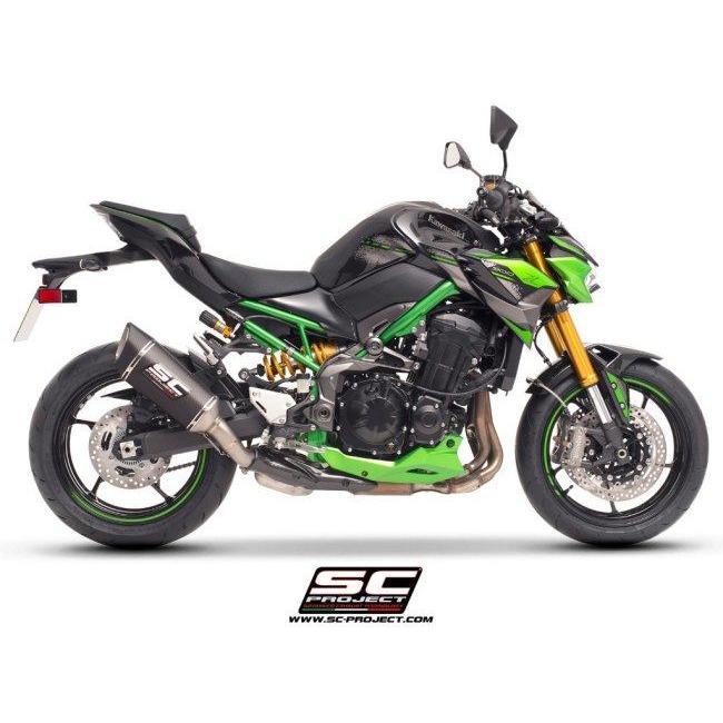 SC-PROJECT SCプロジェクト SC1-R スリップオンサイレンサー＆フルチタンリンクパイプ【公道走行可】 サイレンサー素材：カーボン Z900 KAWASAKI カワサキの画像