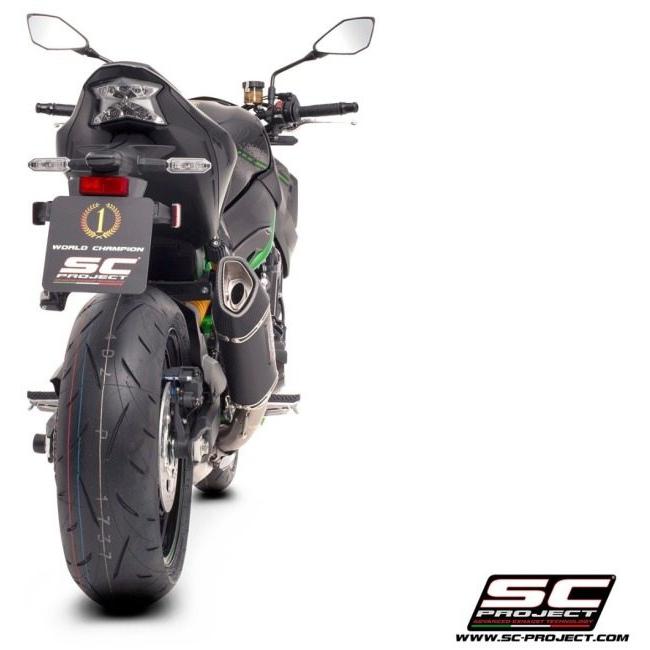 SC-PROJECT SCプロジェクト SC1-R スリップオンサイレンサー＆フルチタンリンクパイプ【公道走行可】 サイレンサー素材：カーボン Z900 KAWASAKI カワサキの画像