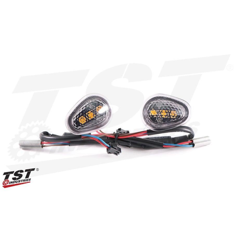 TST ティーエスティー GTR フロントLEDフラッシュマウントウインカー LENS COLOR：Clear YZF-R3 YAMAHA ヤマハ ウインカー 灯火類 電装系