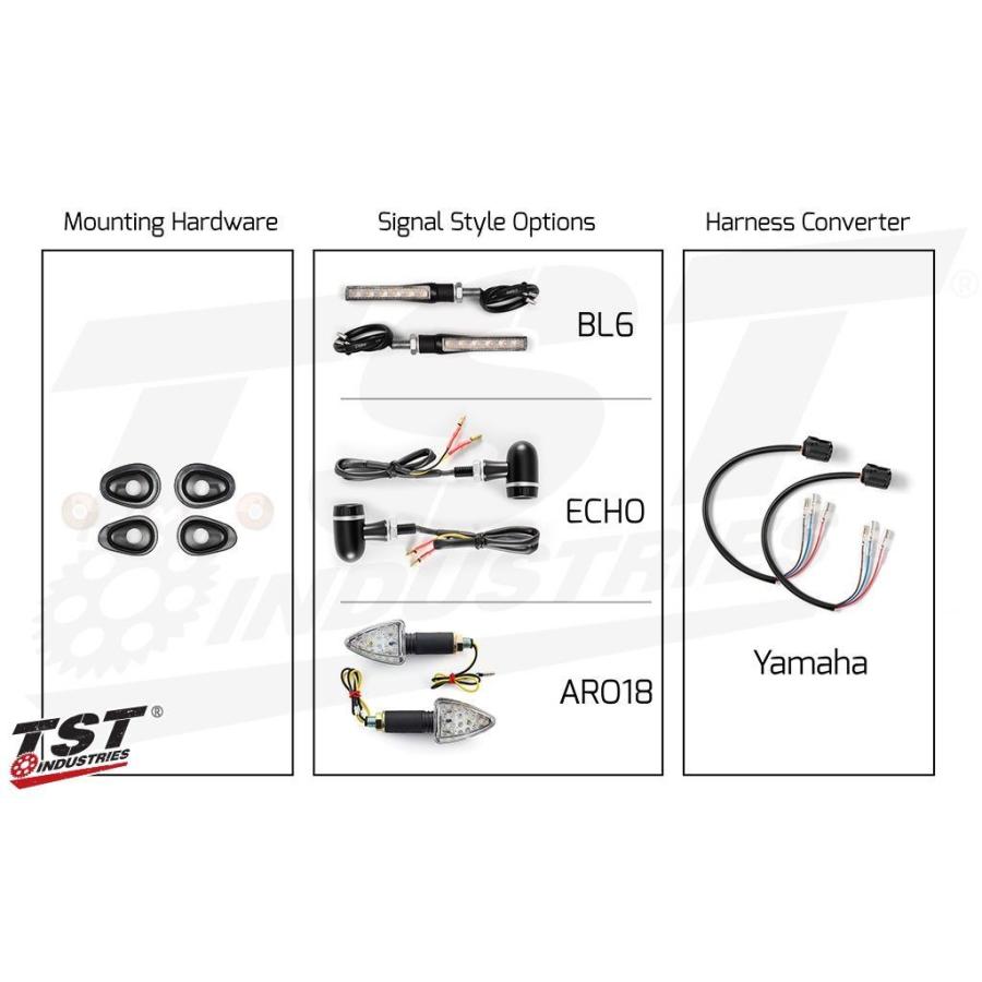 TST ティーエスティー LEDフロントPODウインカーバンドル Select Signal Style：BL6 - Smoke FZ-10 MT-10 YAMAHA ヤマハ ウインカー 灯火類 電装系