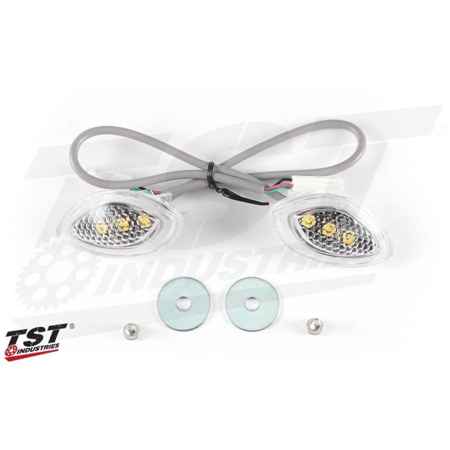TST TST:ティーエスティー LED HALO-1 フラッシュマウントウインカー LENS COLOR：Smoked／GLOW COLOR：Hyper White CBR600RR CBR600RR ABS