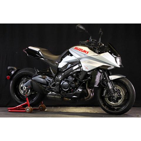 A-TECH - エーテック マフラーヒートガードSPL 印字機：平織素っ気ない炭素(CDC) KATANA SUZUKI スズキ マフラーガード・ヒートガード えり巻き