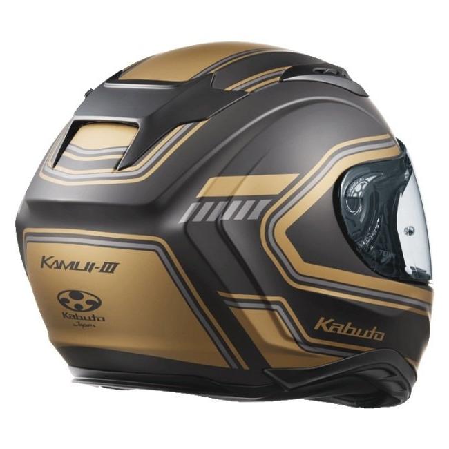 OGK KABUTO オージーケーカブト KAMUI-3 CLASSIC [カムイ・3 クラシック フラット ブラック ゴールド] ヘルメット サイズ：XS(54-55cm)｜webike02｜02