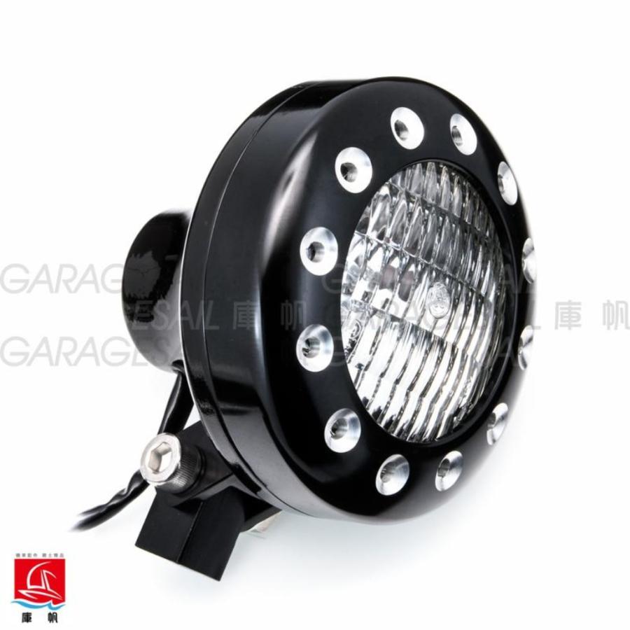 ブランド登録なし - GarageSaiL ガレージセイル 4.5” clock Headlight 水晶体色つや：Black shell CLEAR glass 前照灯 ともし火類 電装系 ヘッドライトASSY-車、バイク、自転車