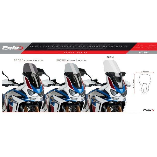 Puig プーチ レーシングスクリーン Sport スクリーンカラー：スモーク CRF1100L アフリカツイン Adventure Sports HONDA ホンダ スクリーン 外装_5